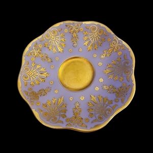 Antique COALPORT 1915 Gold Encrusted Lavendar Replacement Saucer #14E15